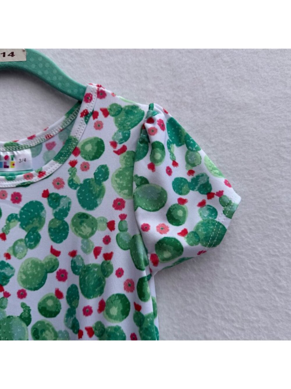 Dotdotsmile Dress Size 3/4 Green & Red Cactus New with Tags - Picture 2 of 5